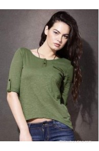 Roadster Solid Women's Henley T-Shirt